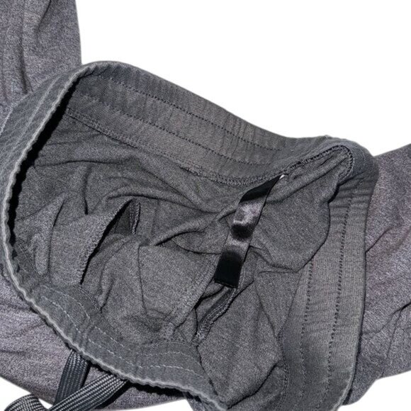 Mens Heather Gray Jogger Pants With Elastic Waist & Drawstring Ribbed Cuffs & Si - Picture 3 of 8